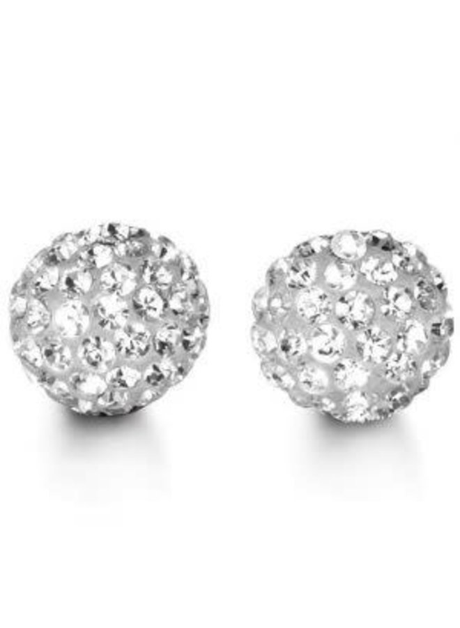 Boucle d'oreille 10k boule zircon 7mm