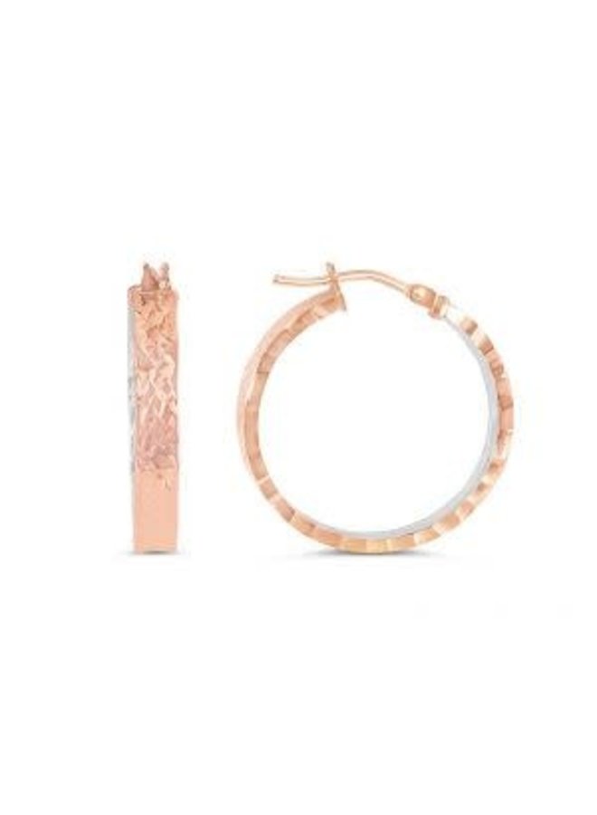 10k pink-white earring