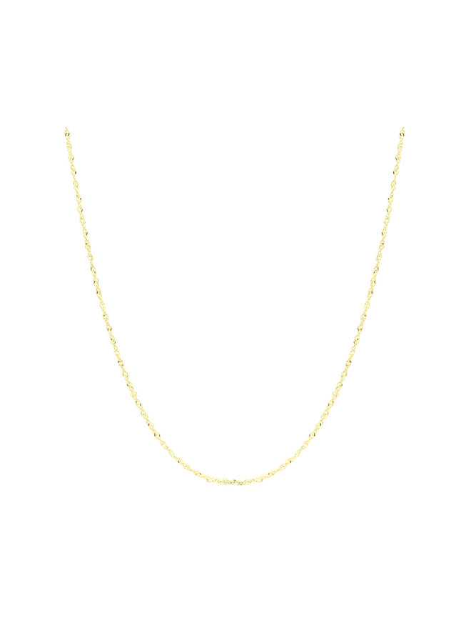 Chaine 10k jaune 14'' singapour 1mm