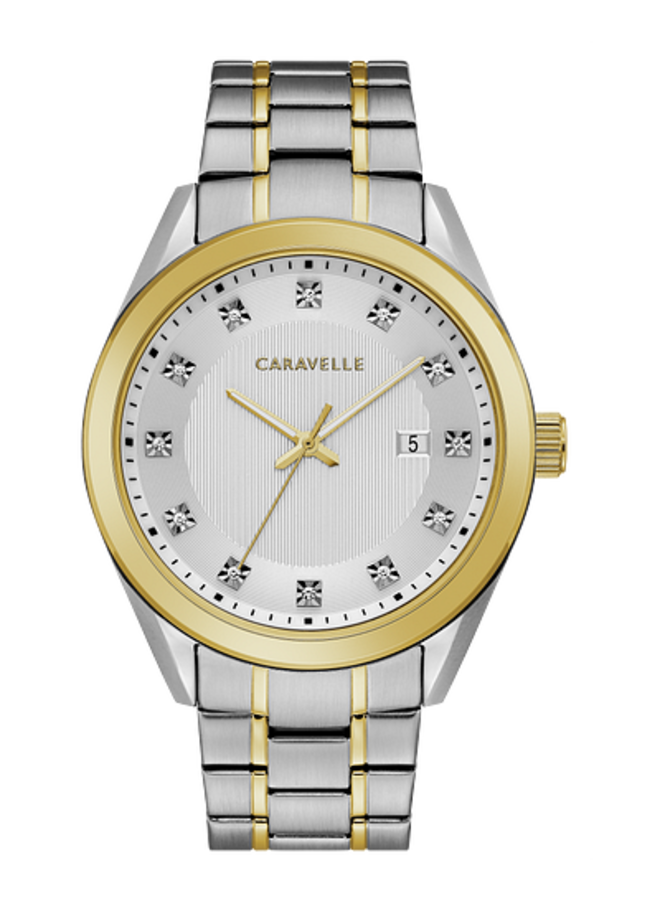 Caravelle acier 2 tons  cristaux 44mm