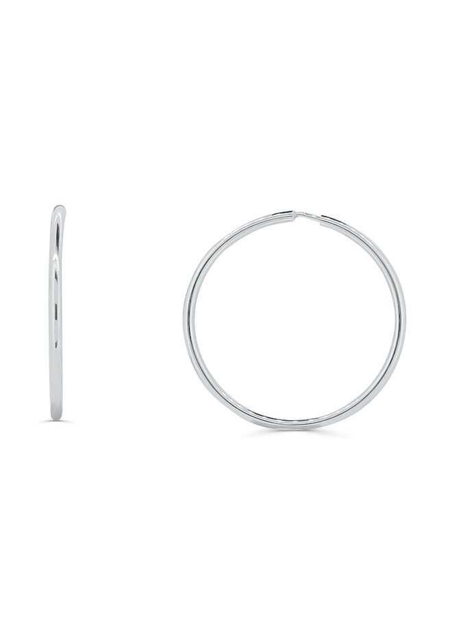 Boucle d'oreille dormeuse 10k blanc 15mm