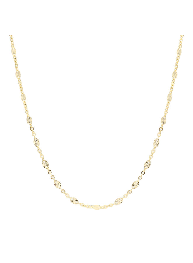 10k yellow anklet chain 10'' fancy