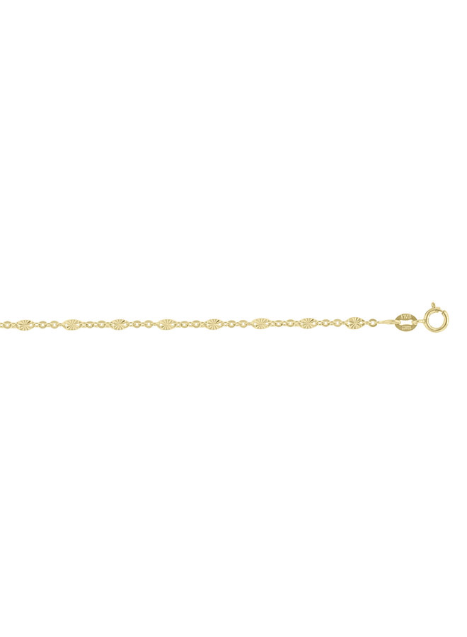 10k yellow anklet chain 10'' fancy