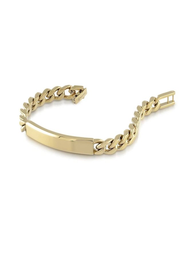 Bracelet identité acier gold 8''