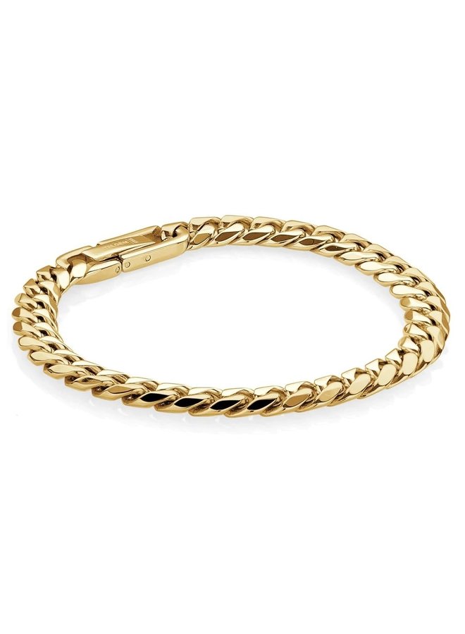 Bracelet Gourmette acier doré 8''