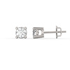 Boucle d'oreille 14k blanc diamant laboratoire 2x0.075ct VS