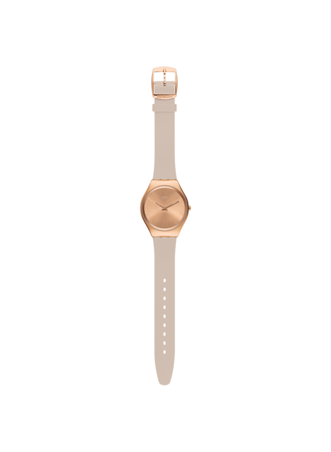 Swatch Skinrosee boitier rose gold  bracelet silicone rose 38mm