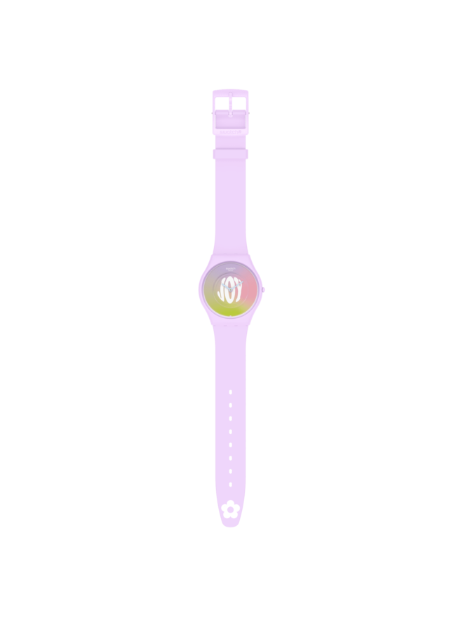 Swatch Time For Joy bracelet silicone rose-mauve mince 34mm