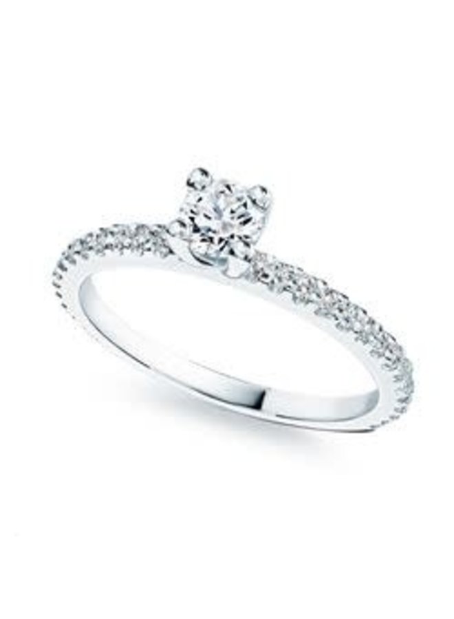 14k Lab-Grown solitaire ring 1x0.25ct 0.27ct VS color F