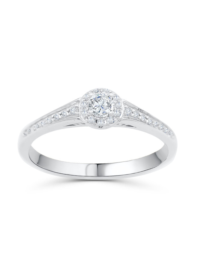 10k Canadian diamond solitaire ring 27=0.25ct I GH