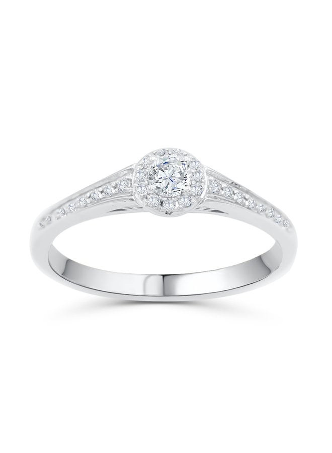 Bague 10k solitaire diamant canadien 27=0.25ct I GH