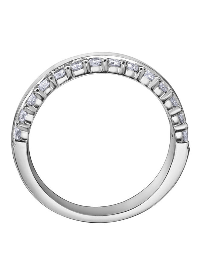 Semi-eternity ring with diamond band 14x0.04ct I GH