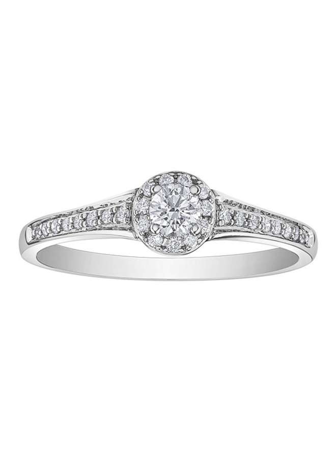 10k Canadian diamond solitaire ring 27=0.25ct I GH