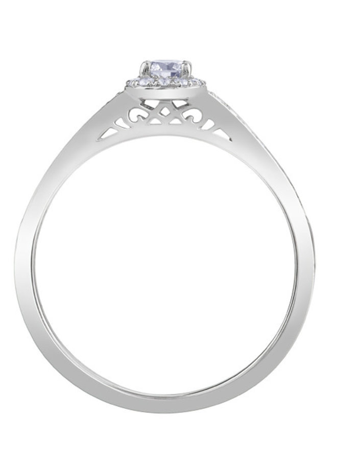 10k Canadian diamond solitaire ring 27=0.25ct I GH