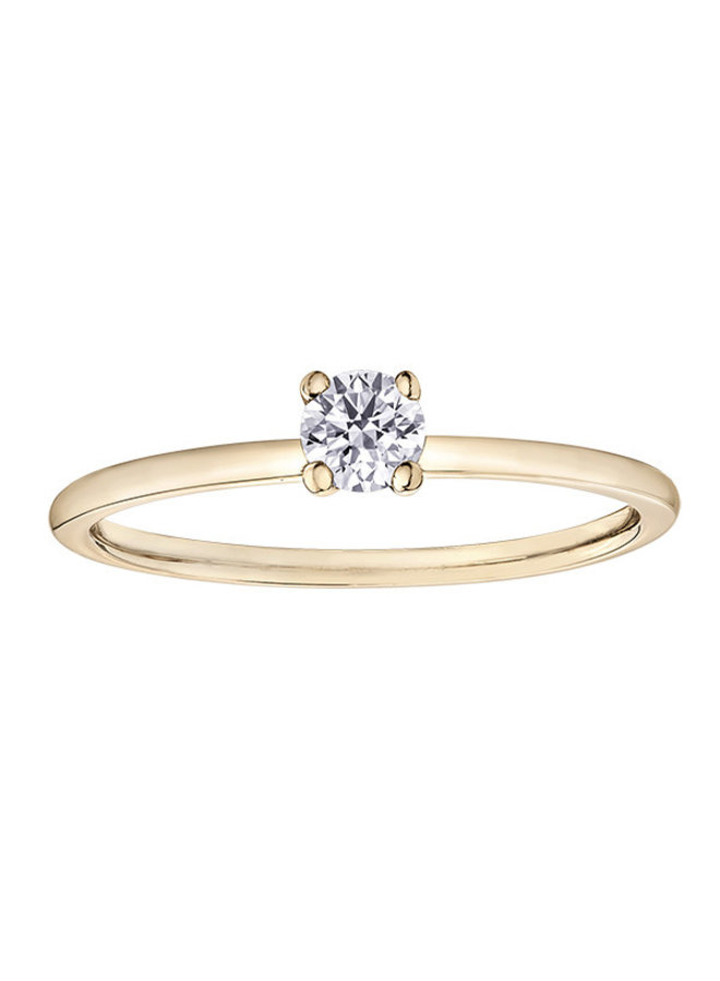 10k Canadian Diamond Solitaire Ring 1x0.21ct I GH