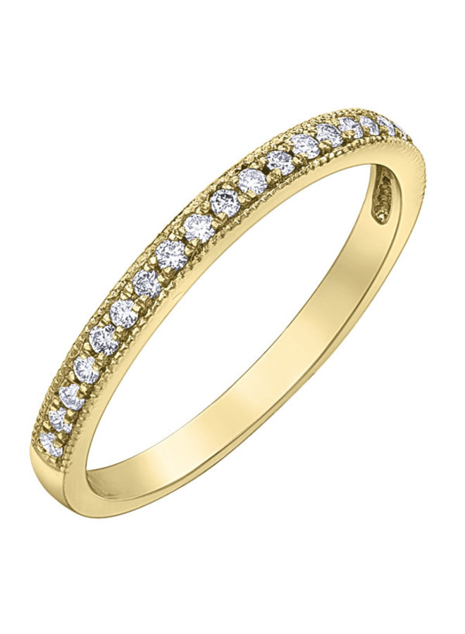 Semi eternity 10k yellow 21 diamonds =0.15ct I1 J