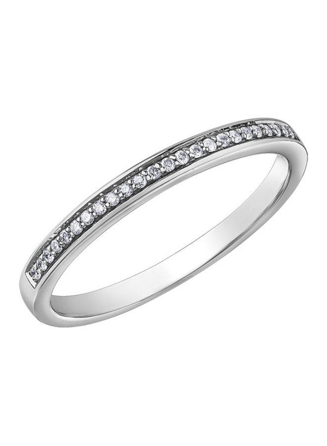 Semi éternité 10k blanc 24 diamants = 0.08ct I1 J