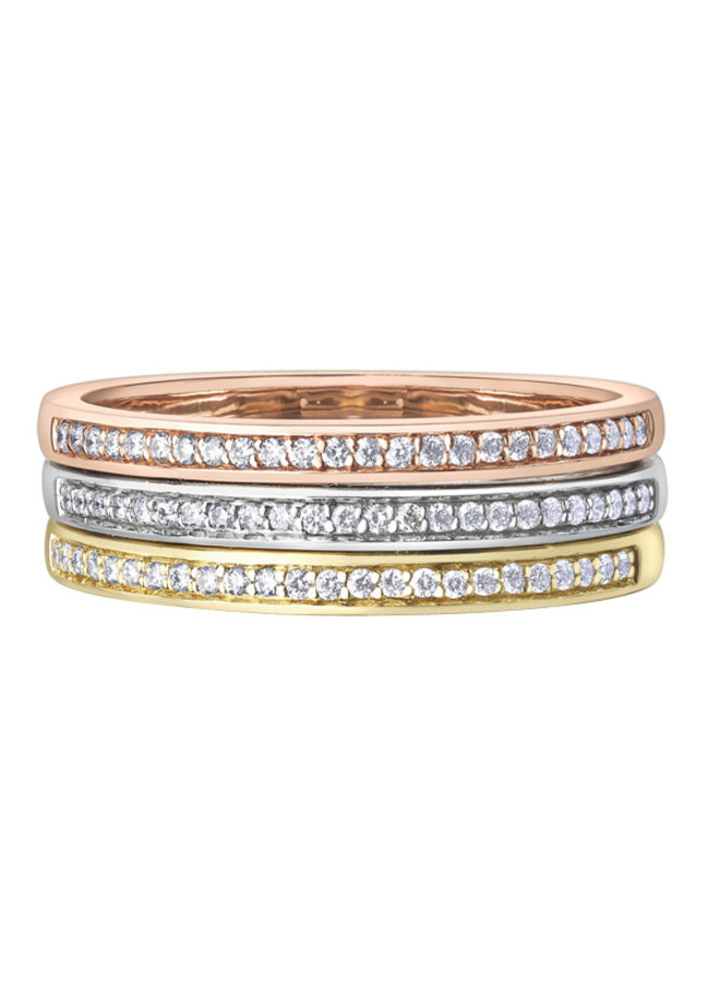 Semi eternity 10k white 24 diamonds = 0.08ct I1 J