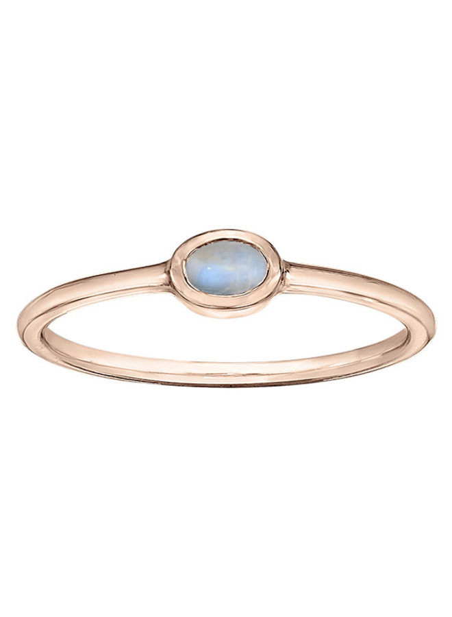 10k rose gold Moonstone ring 5x3mm