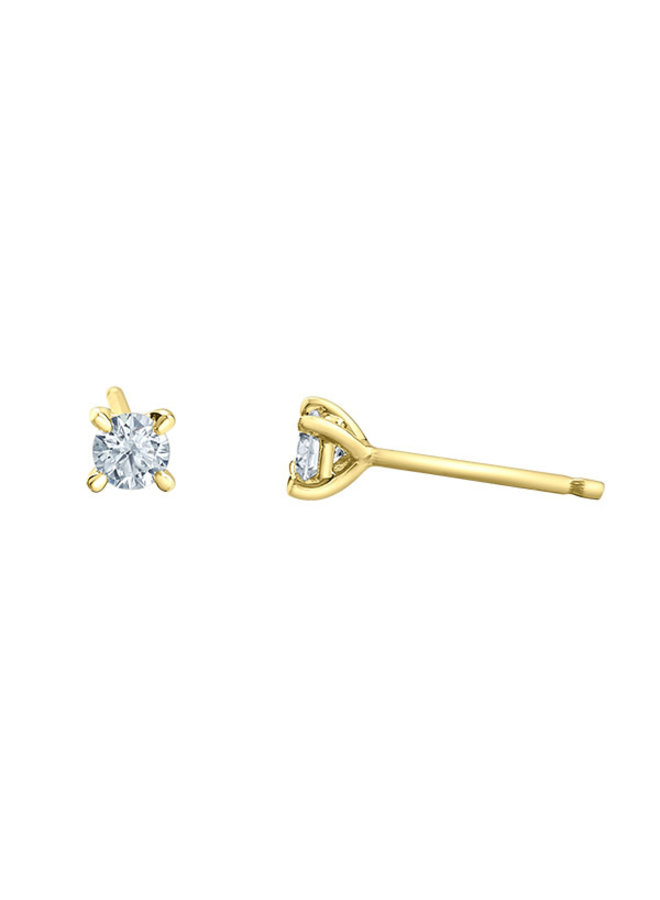 Boucle d'oreille 14k  2 diamants de laboratoire  =0.30ct  SI2 G