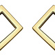 Boucle d'oreille 10k jaune carré  diamant canadien 2x0.05ct I GH