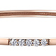 Bracelet rigide 14k rose 15 diamants de laboratoire = 0.60ct