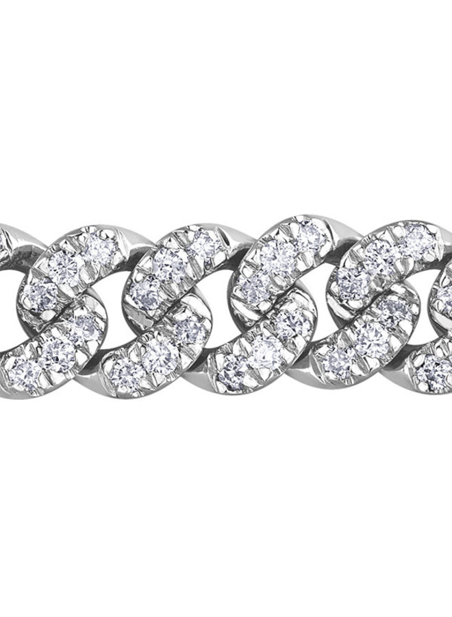 Bracelet 10k blanc 354 diamants totalisant 2.00ct I GH