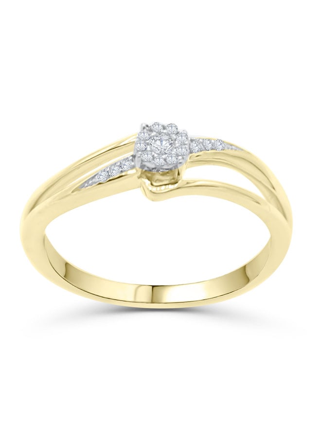 Bague 10k diamant 0.08ct I GH