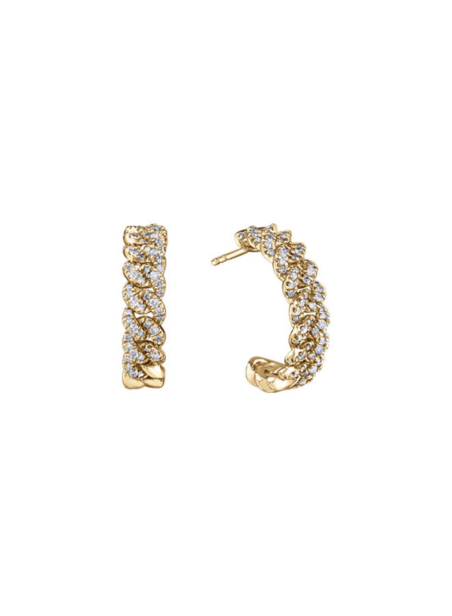10k yellow diamond 136=066ct I GH half ring earring
