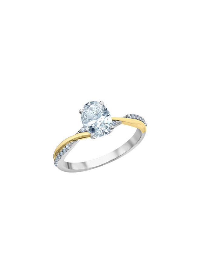 Unique Engagement Ring, 18K Gold Ring, Simple Diamond Ring, Made in Italy  0.3 CT DIAMOND R335WD -  Canada