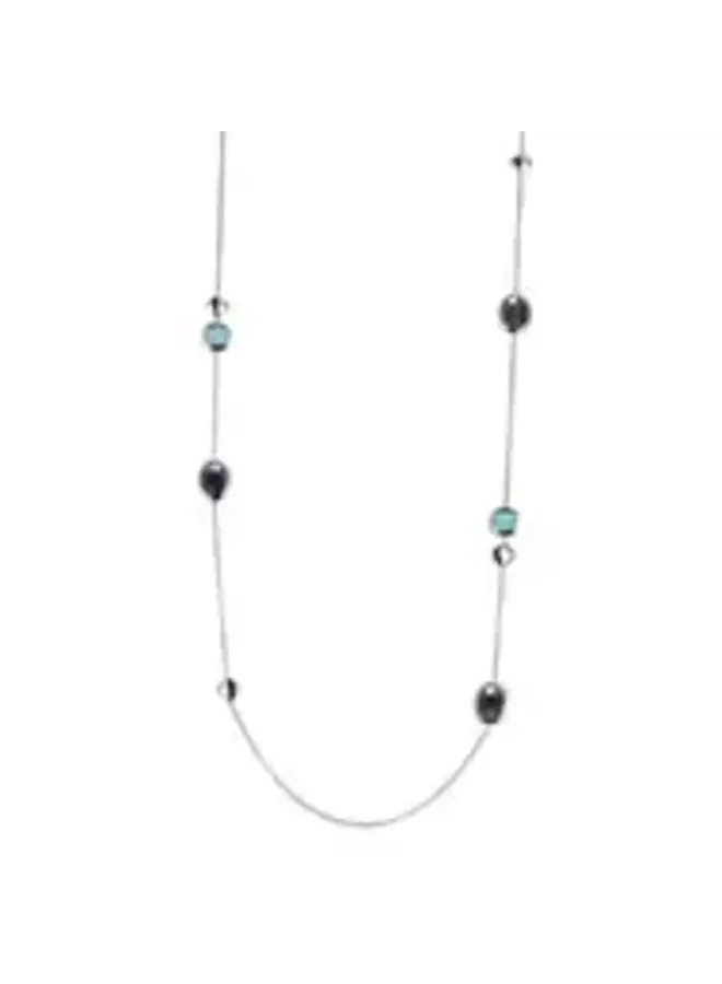 Elle 925 Mirage Hematite necklace syn. & Amazonite 36''