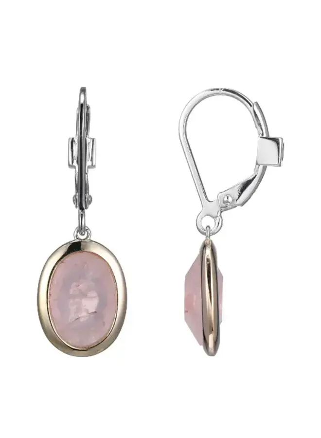 B.O Elle 925 2 tones Mirage rose quartz