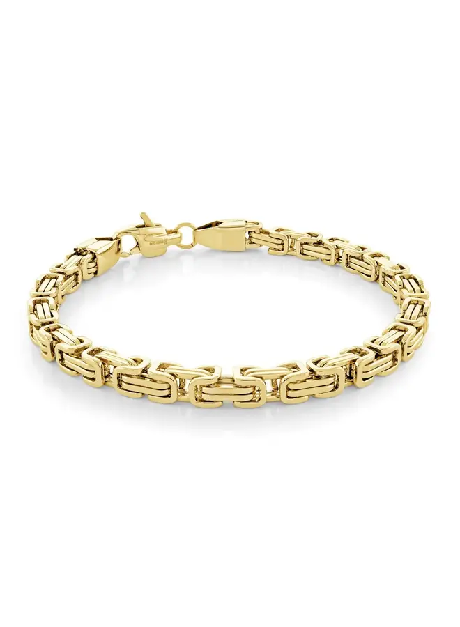 Bracelet acier gold maille King 8''