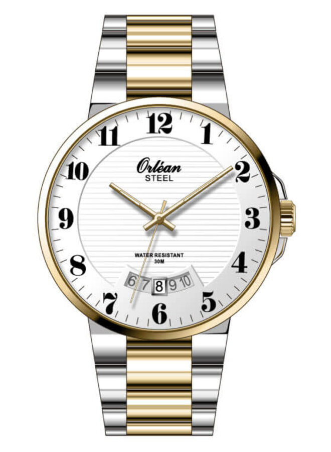 Orléan men's steel 2 tone day watch