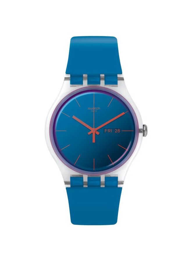 Swatch blue silicone purple reflection