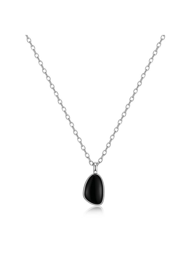 Elle silver 925 black agate necklace