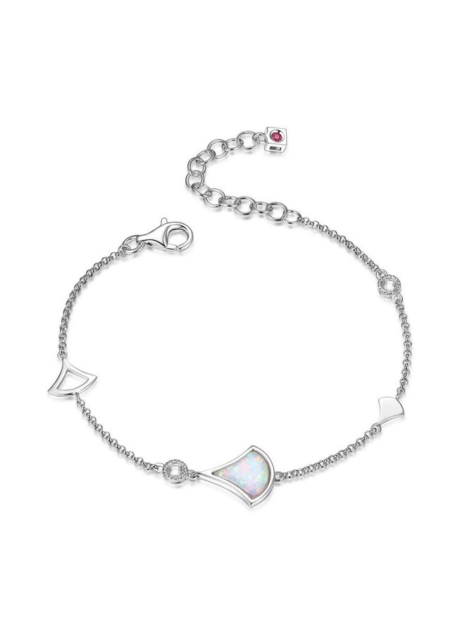 925 Elle opal triangle bracelet
