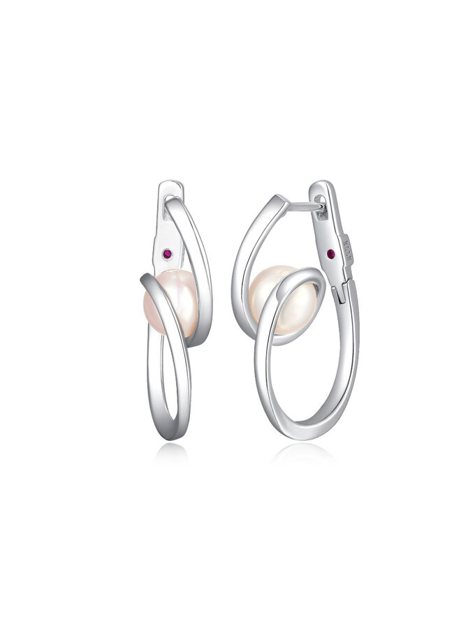 Luna pearl 925 ring earring