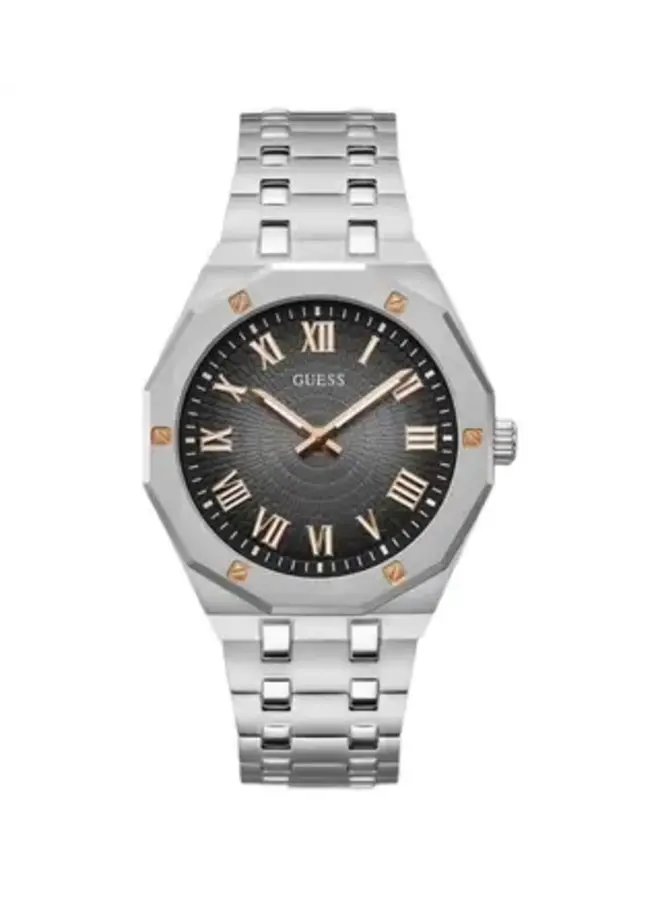 Guess homme acier fond noir