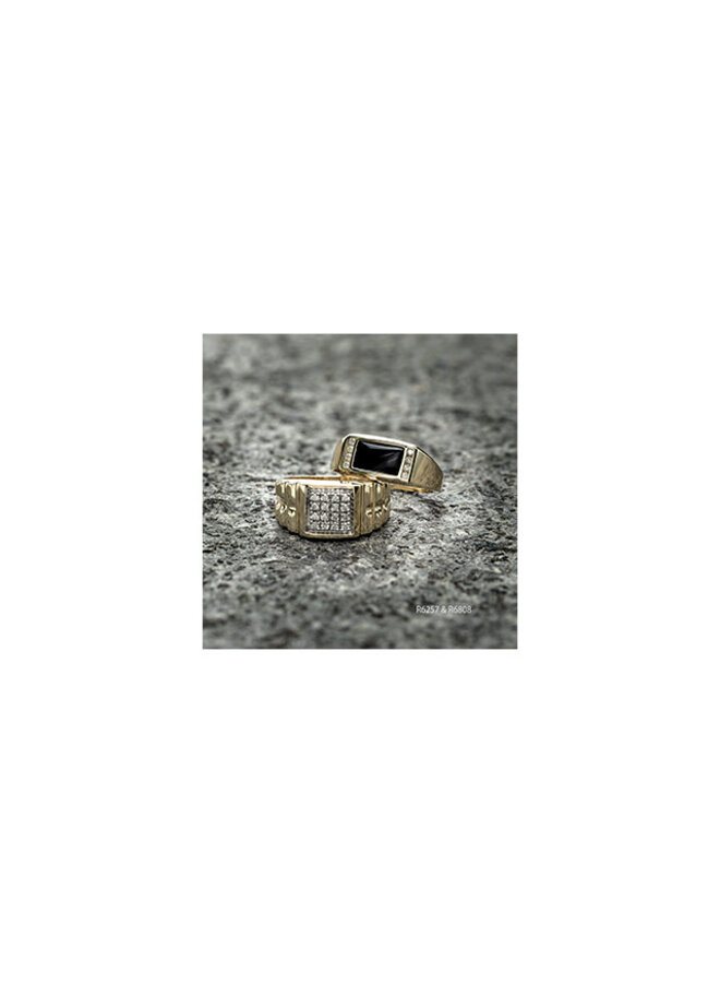 Bague or jaune 10k 16 diamands totalisant 0.25ct I GH