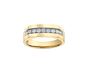 10k yellow gold ring 9 diamonds totaling 0.50ct I GH -