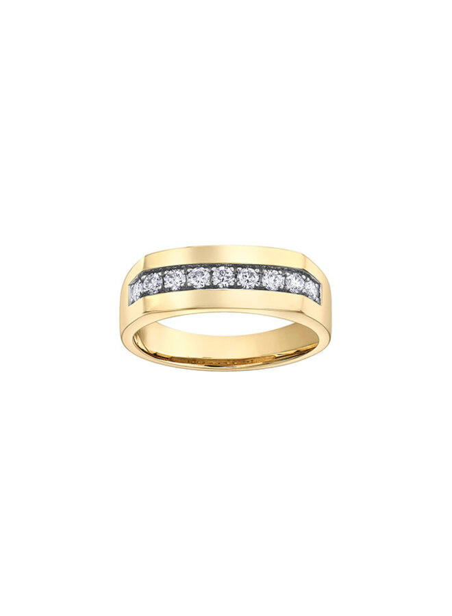 10k yellow gold ring 9 diamonds totaling 0.50ct I GH