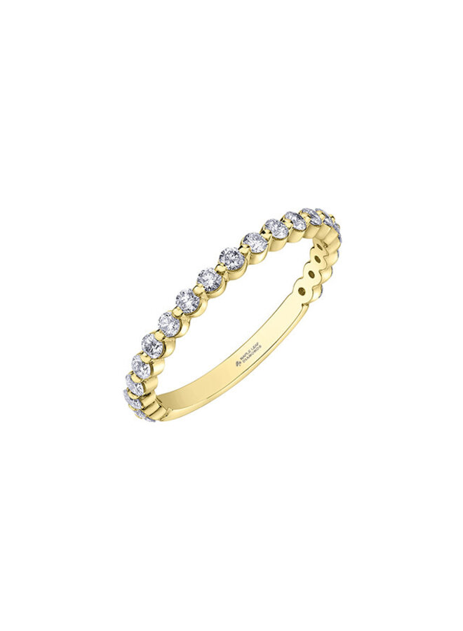 Semi-éternité jaune 10k diamants canadiens 11=0.50ct VVS2 E