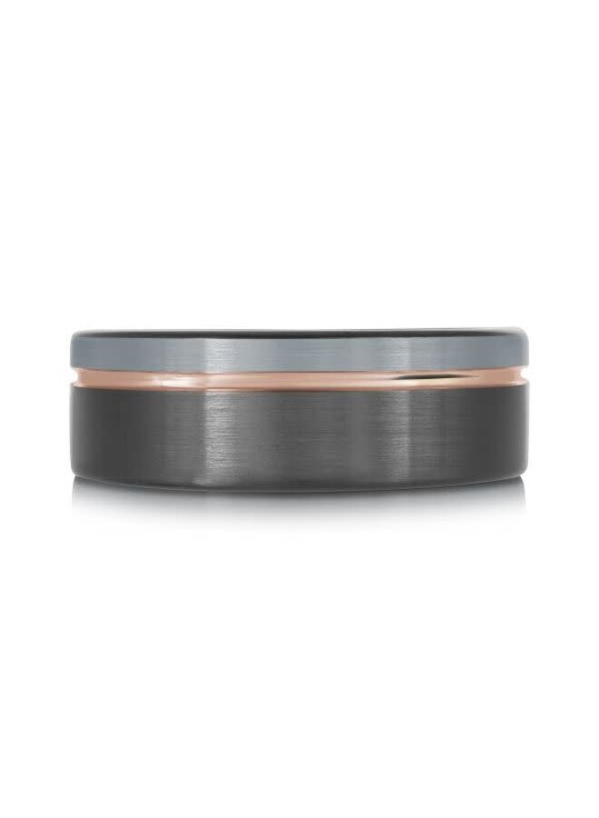 Jonc homme tungstène 3 tons 8mm
