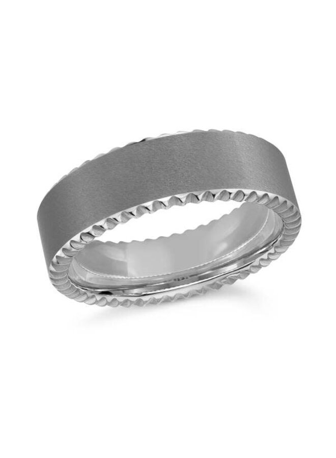 Tungsten bangle pattern 7mm