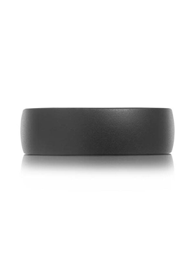 Jonc tungstène brossé noir et bleu 7mm