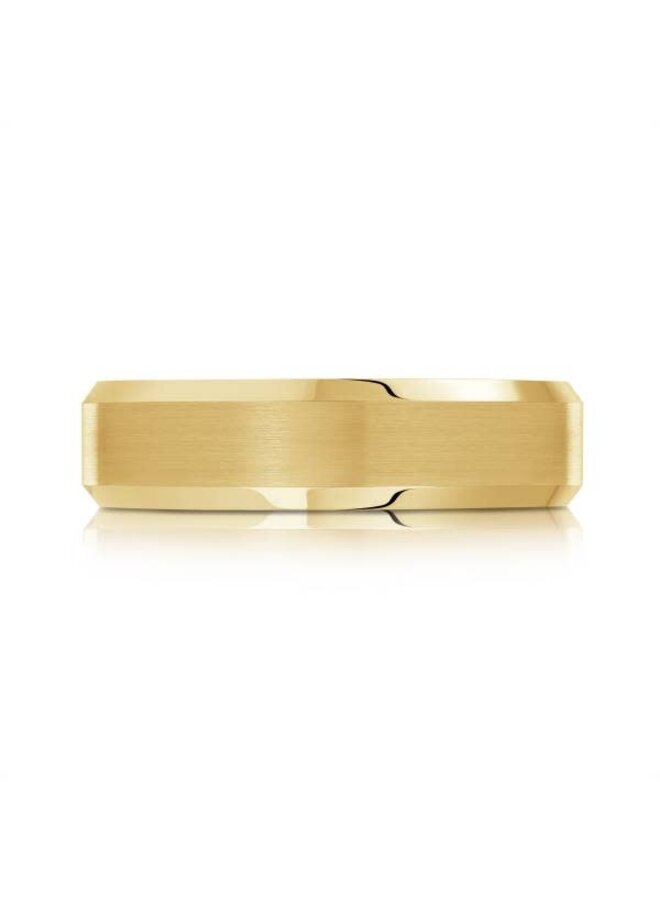 Brushed gold colored tungsten bangle 6mm