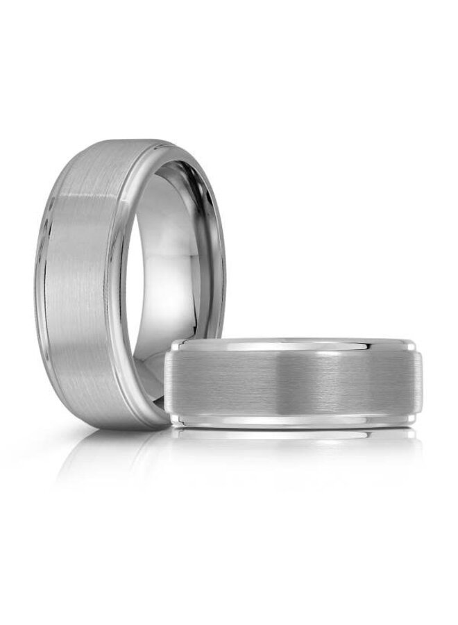 Men's brushed Tungsten bangle 8mm