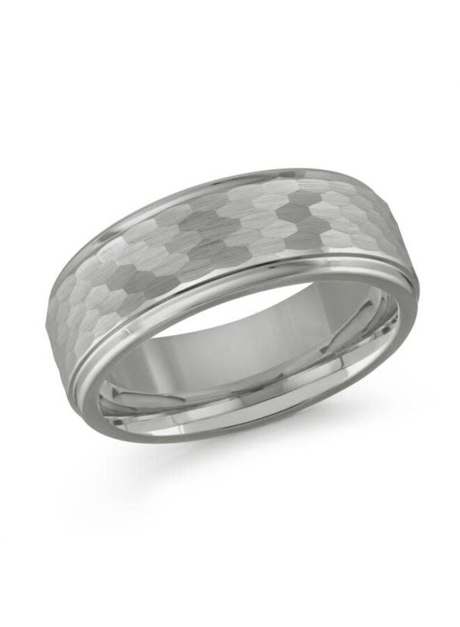 Lozange tungsten bangle silver color 8mm