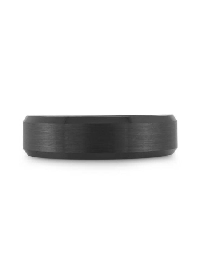 Black brushed tungsten band 6mm